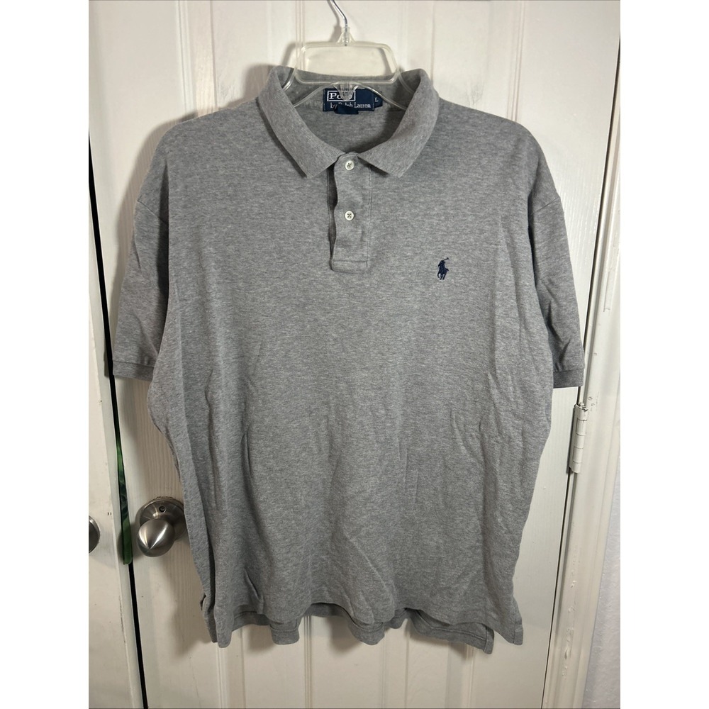 VTG Men's Polo Ralph Lauren Short Sleeve Polo-‎ Size Large Light Gray